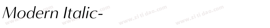 Modern Italic字体转换